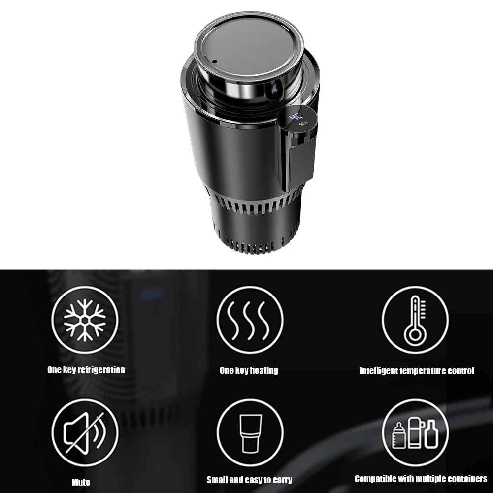 Portable Smart 2 In 1 12V Car Cup Cooler Warmer for Outdoor Travelling Mini Auto Refrigerator Cooling Heating Cup Drinks Holder