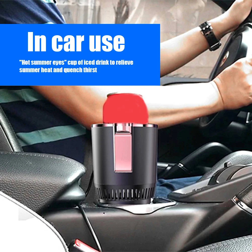 Portable Smart 2 In 1 12V Car Cup Cooler Warmer for Outdoor Travelling Mini Auto Refrigerator Cooling Heating Cup Drinks Holder